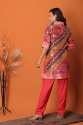 "Crimson Royale Paisley Co-ord Set"