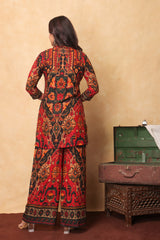 "Rustic Charm – Tribal Print Co-ord Set"