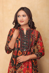 "Rustic Charm – Tribal Print Co-ord Set"