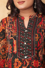 "Rustic Charm – Tribal Print Co-ord Set"