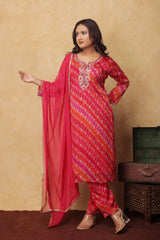 "Rose Radiance β Floral Printed 3Pc Suit Set with Dupatta"