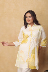 "Sunlit Grace – Yellow Floral Co-ord Set"