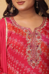 "Rose Radiance – Floral Printed 3Pc Suit Set with Dupatta"